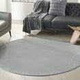 thumbnail image 1 of Noursion Essentials Solid Contemporary Silver Grey 6' x Round Area Rug, (6' Round), 1 of 10