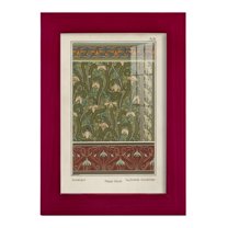 Nouveau Decorative VI - Framed Print w/glass - Cherry Red
