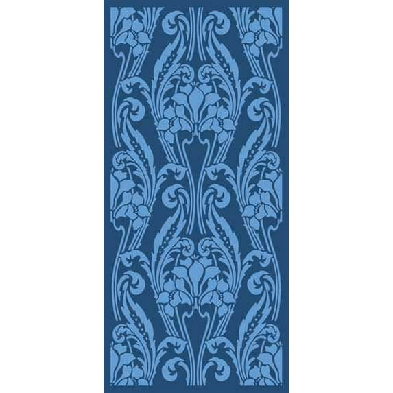 Nouveau Florentine Stripe Wall Stencil SKU #3651 by Designer Stencils