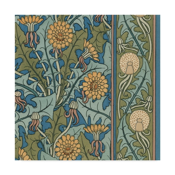 Nouveau Textile Motif IX' Canvas Art by Vision Studio