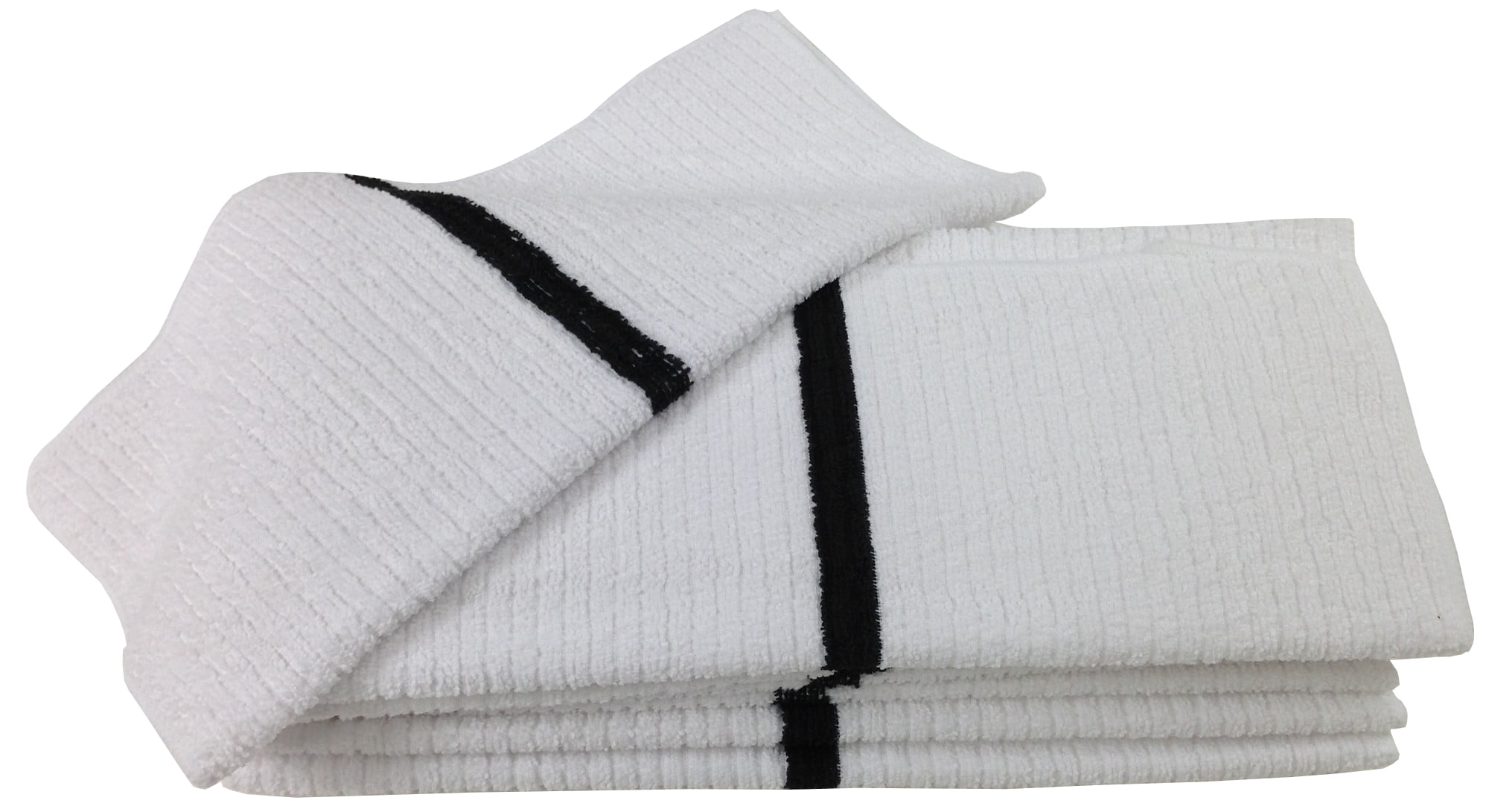 Nouvelle Legende 14 X 18in Ribbed Bar Mop Microfiber Towels 12 Pack Black Stripe Walmart Business Supplies