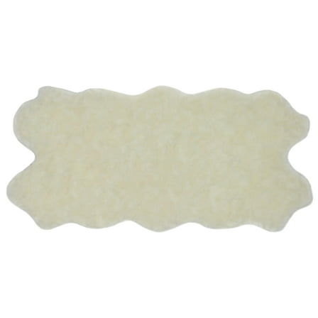 Nouvelle Legende® Faux Fur Sheepskin Rug, 34 by 67 Inches, White
