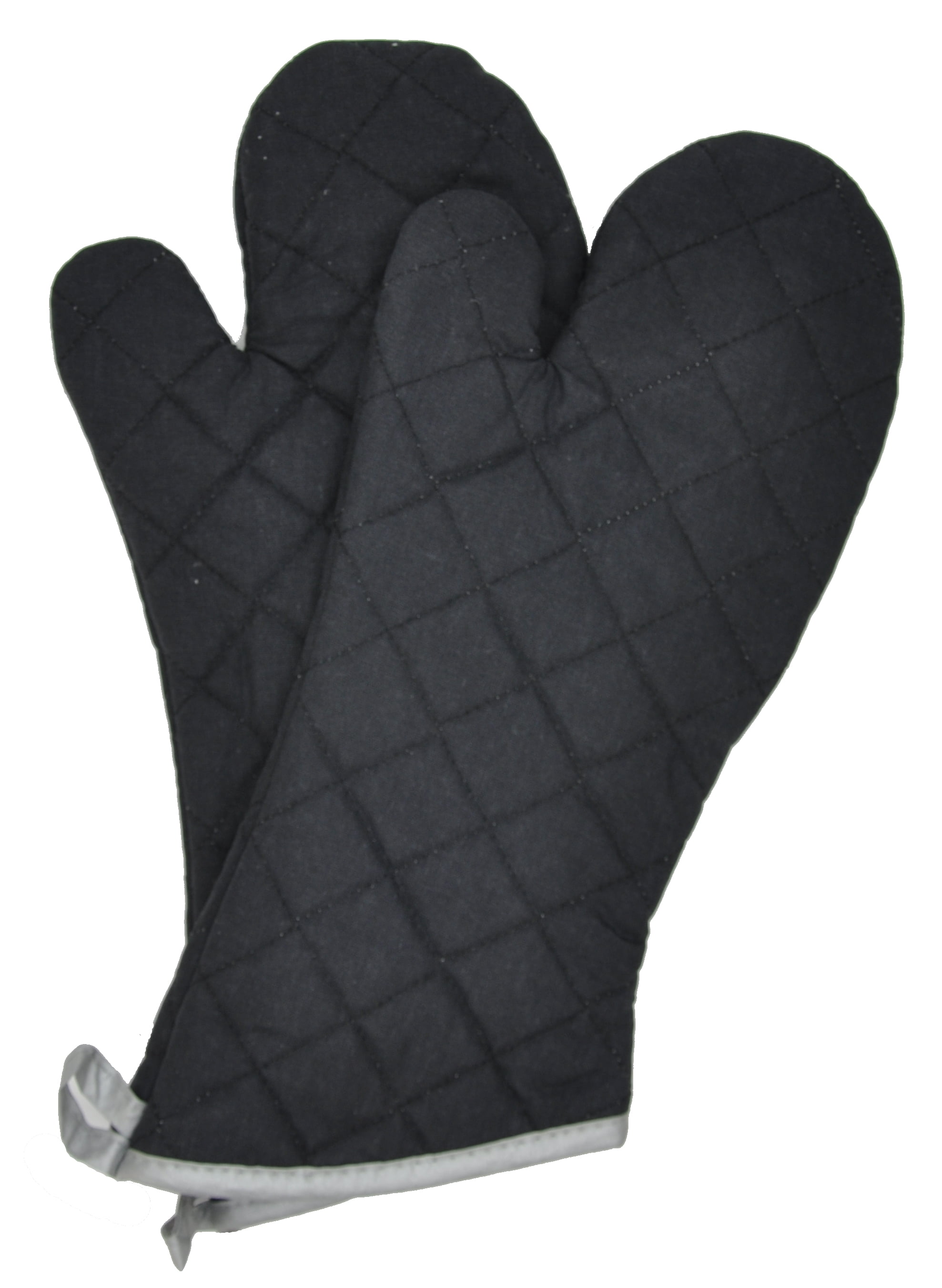 Oven Mitts, Set of 2 Oversized Quilted Mittens, Flame and Heat