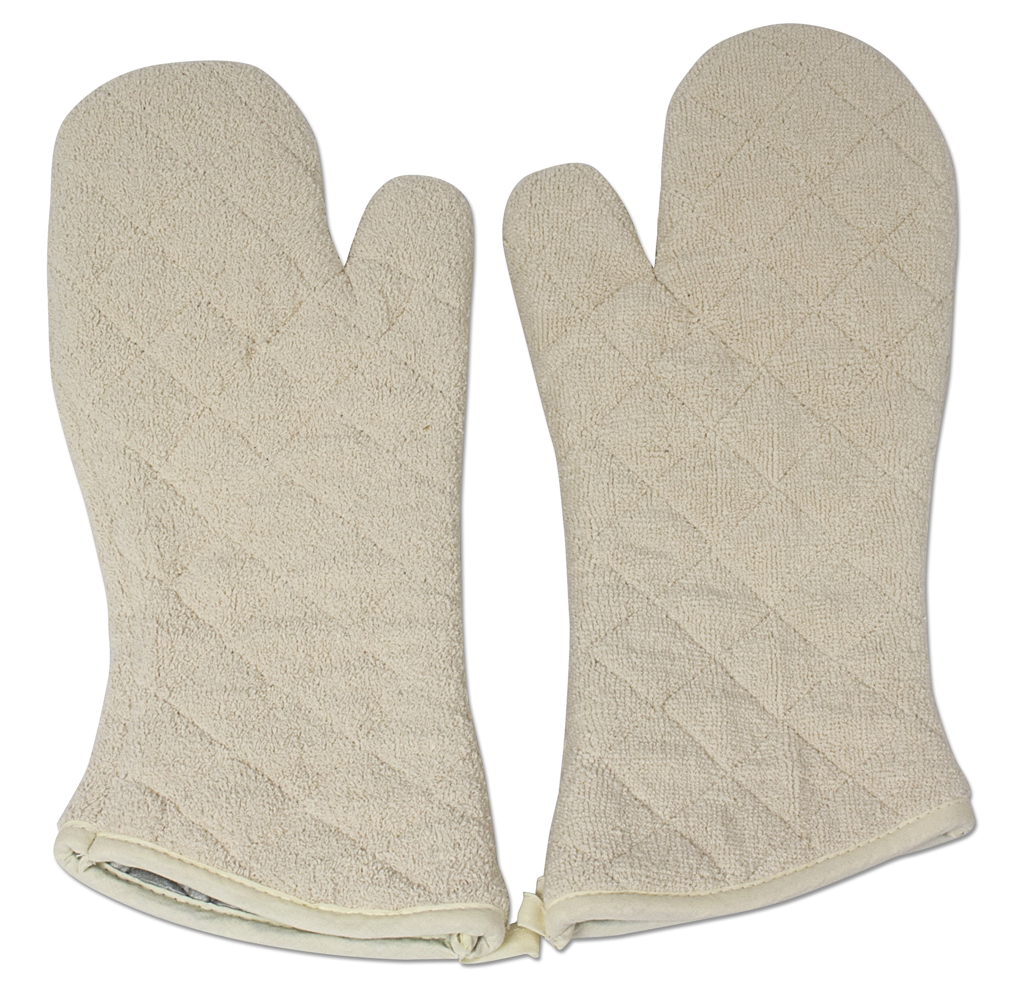 Nouvelle Legende Terry Oven Mitts Commercial Grade 2-Pack Colour Cream