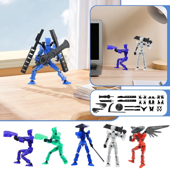 Nova 13 Action Figure Dummy 13 Action Figure, 3d Printed T13 Multi-Jointed Movable Robot, Dummy Robot 13 Figure Creative Gifts for Adults 5 PC