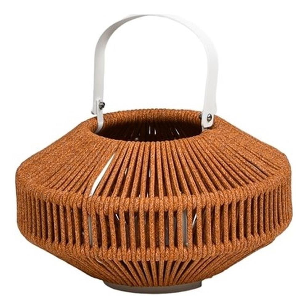 Nova 14" Heathered Orange Rope Outdoor Patio Lantern