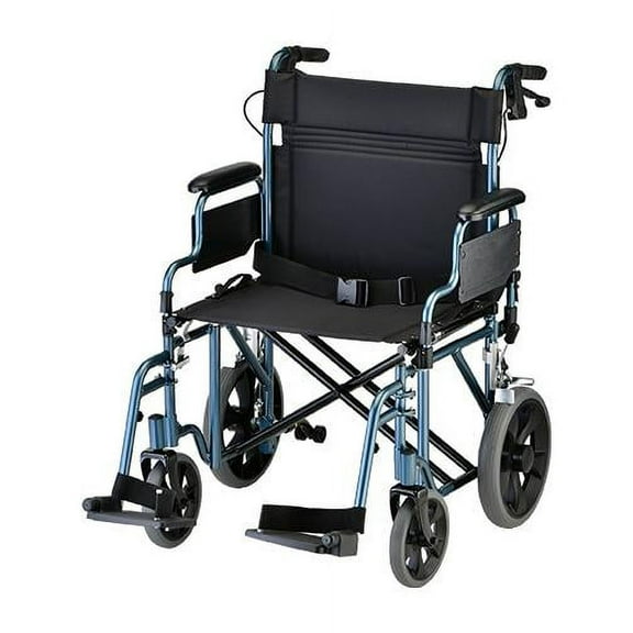 Nova 22 Wide Transport Chair w/ 12 Inch rear wheels