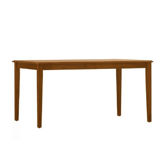 Nova 60 Inch Rectangular Dining Table Tapered Legs Rich Walnut Brown - Saltoro Sherpi