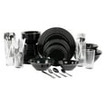 thumbnail image 1 of Nova Black Dinnerware Set, 62-Piece - Round Stoneware Tableware for 6, with Glass & Flatware, 1 of 7
