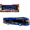 thumbnail image 1 of Nova Bus LFSH HEV Hybrid Transit Bus "MTA NYC" Blue with Yellow Graphics Ltd Ed 1/87 (HO) Diecast Model by Iconic Replicas, 1 of 6