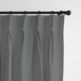 thumbnail image 1 of Nova Charcoal Pinch Pleat Drapery Panel - Pair 20"x144", 1 of 4