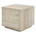 thumbnail image 1 of Nova Domus Roma - Modern Travertine Square End Table, 1 of 5