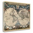 thumbnail image 1 of Nova Et Accuratissima Totius Terrarum Orbis Tabula by J Blaeu Fabric Multi-Color, 1 of 3