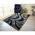thumbnail image 1 of Nova Furniture 3d Shaggy Blue Area Rug - 3d444, 1 of 1