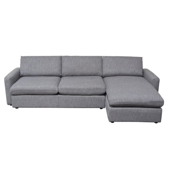 Nova Lifestyle Arcadia 2PC Reversible Chaise Sectional w/ Feather Down Seating