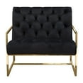 thumbnail image 1 of Nova Lifestyle Stainless Steel Accent Chair With Black Finish LUXECHBL, 1 of 7