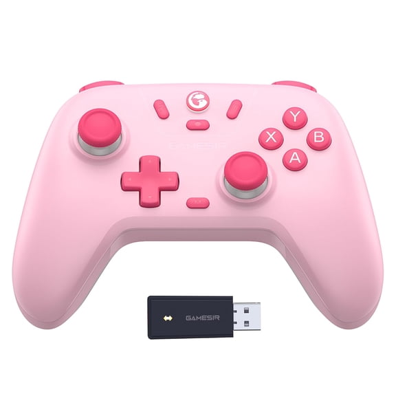 Nova Lite 2.4g Wireless Controller for Windows PC, iPhone, Android, Switch & Steam Deck, Bluetooth Controller Gamepad with Hall Effect Trigger,Turbo,Rumble Vibration (Pink)