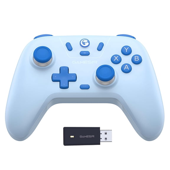 Nova Lite 2.4g Wireless Controller for Windows PC, iPhone, Android, Switch & Steam Deck, Bluetooth Gamepad with Hall Effect Trigger,Turbo,Rumble Vibration (Blue)