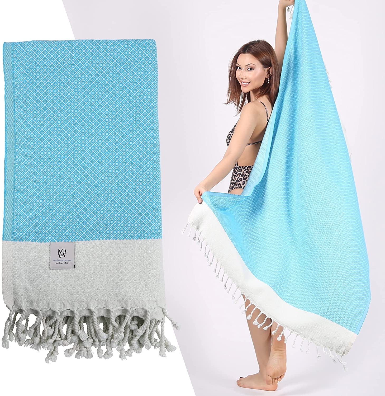 Nova Luxury Linen Quick Dry Turkish Beach Towels 100% Organic