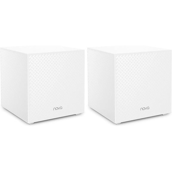 Nova Mesh WiFi System MW12 - Covers up to 4000 sq.ft - Tri-Band AC2100 Whole Home WiFi Mesh System - Gigabit Mesh Router for 100+ Devices - Dual-Band Mesh Network - 3 Gigabit Ports - 2-Pack
