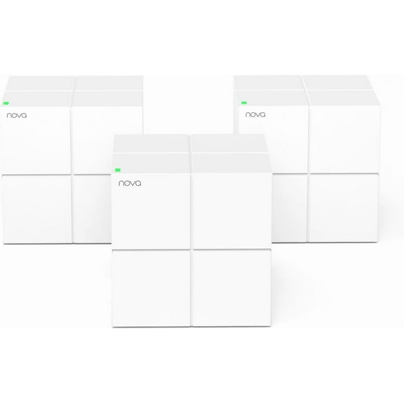 Nova Mesh WiFi System MW6 - Covers up to 4-6 Bedroom Houses- AC1200 Whole Home WiFi Mesh System - Gigabit Dual-Band Mesh Network - Replaces Wireless Router and WiFi Extender - 3-Pack