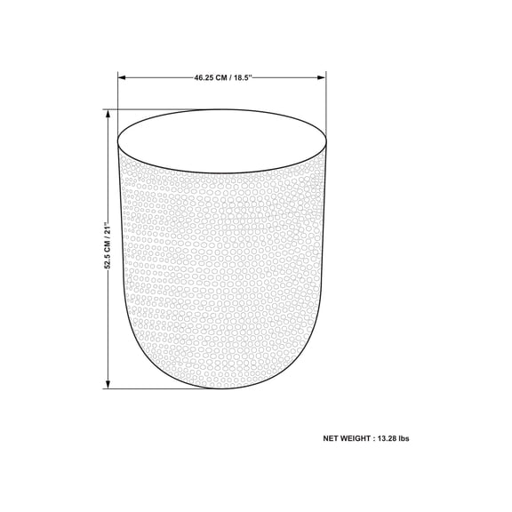 Nova Metal Side Table in Silver Ombre