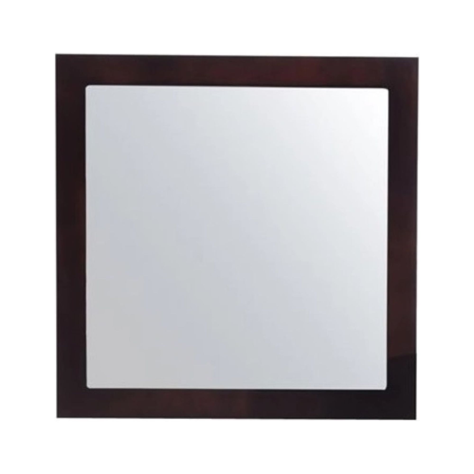 Rectangular Brown Oak Wood Bathroom Vanity Mirror