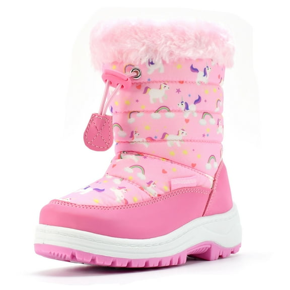 Nova Mountain Boys Girls Little Kids Winter Snow Boots NF-NFWB103-PinkUnicorn-6