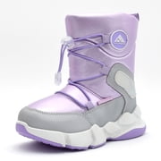 Nova Mountain Boys Girls Little Kids Winter Snow Boots NF-NFWB105-LightPurple-10