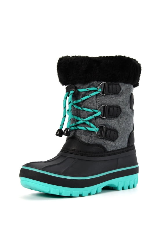 Boys Girls Little Kids Winter Snow Boots NF-NFWB111-Grey-12