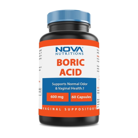 Nova Nutritions Boric Acid Yeast Infection Treatment Tablets, 60 Count