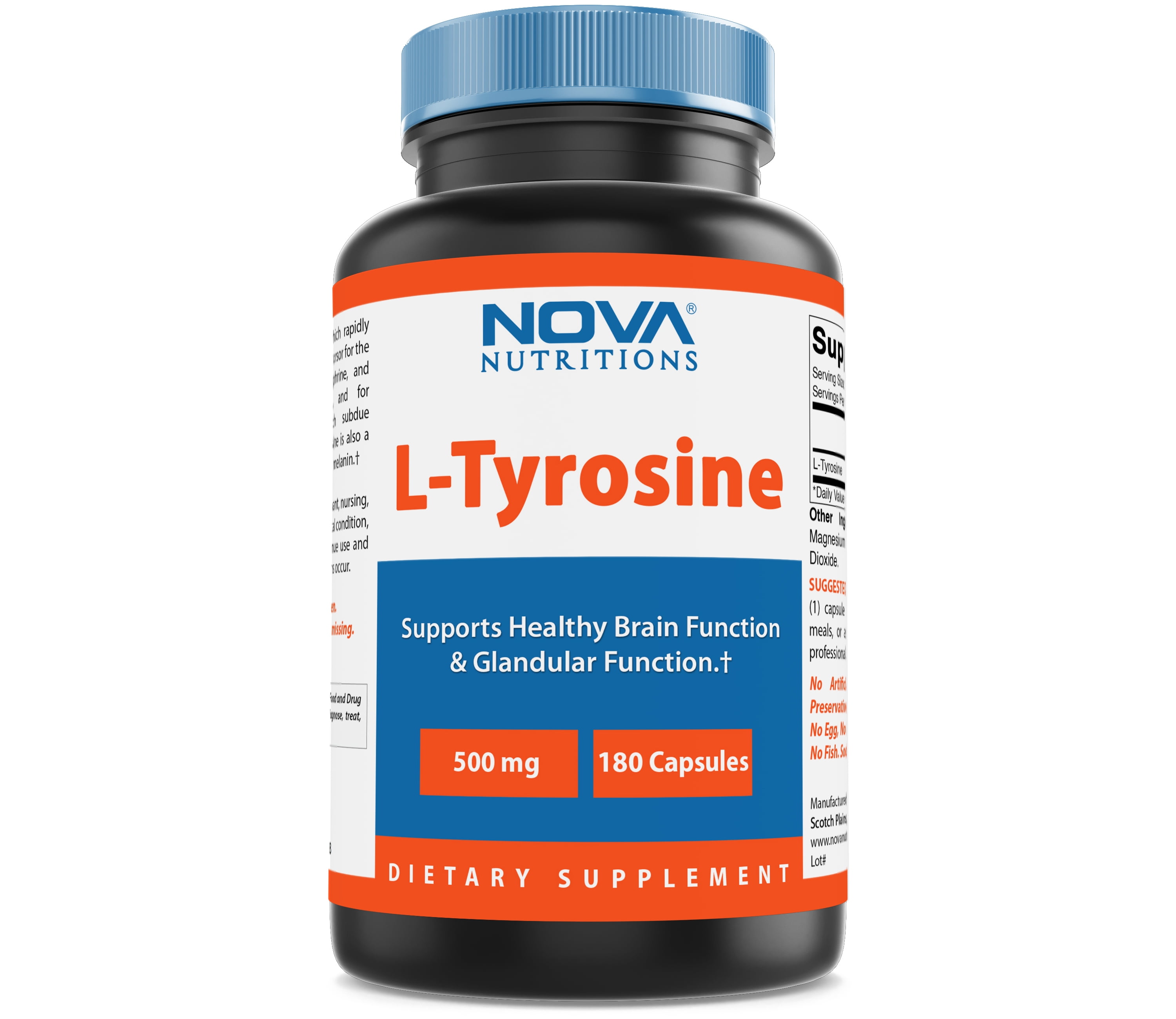 Nova Nutritions L-Tyrosine 500 mg 180 Capsules