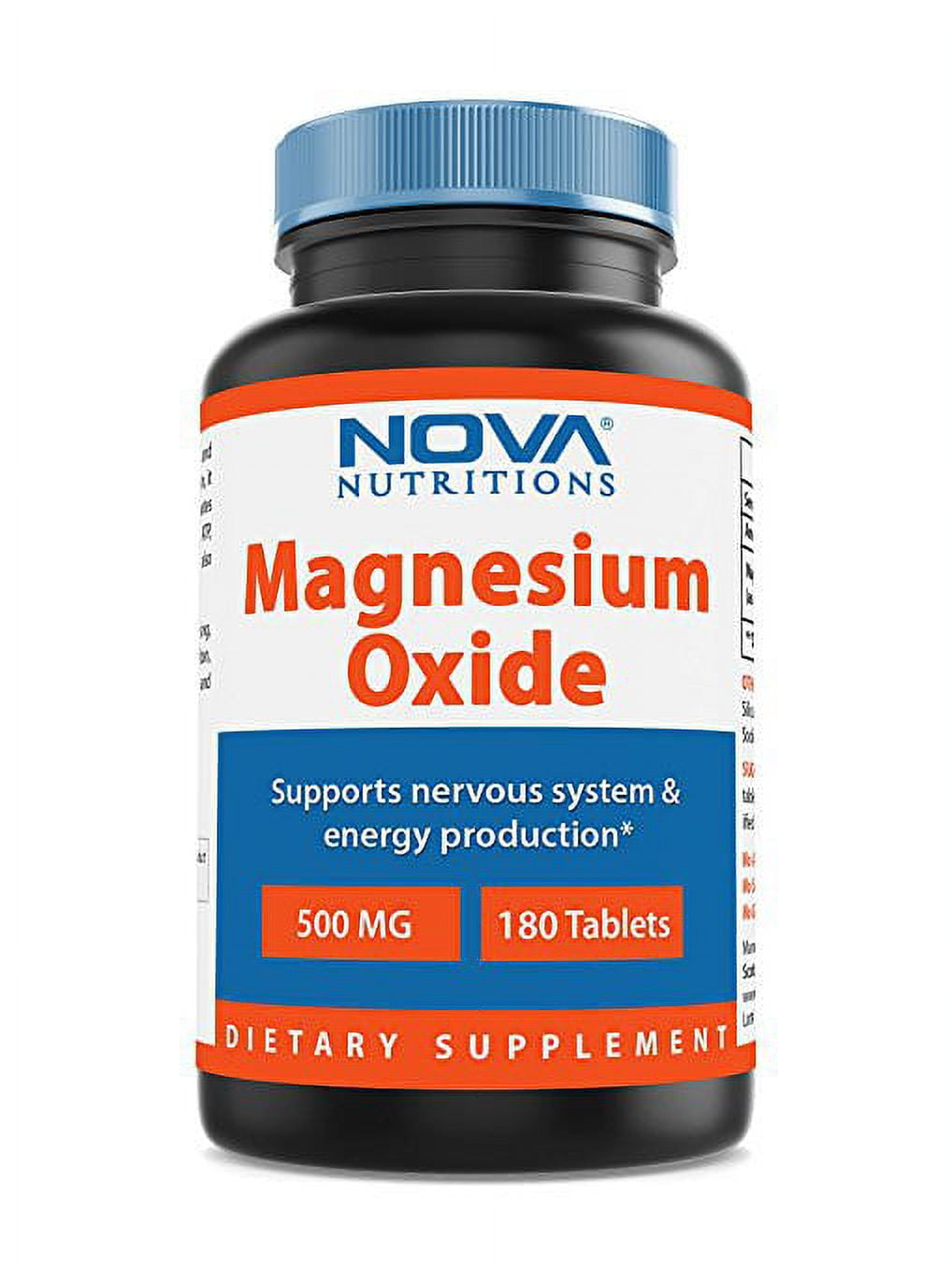 Nova Nutritions Magnesium Oxide 500 mg Tablets, 180 Ct&nbsp;