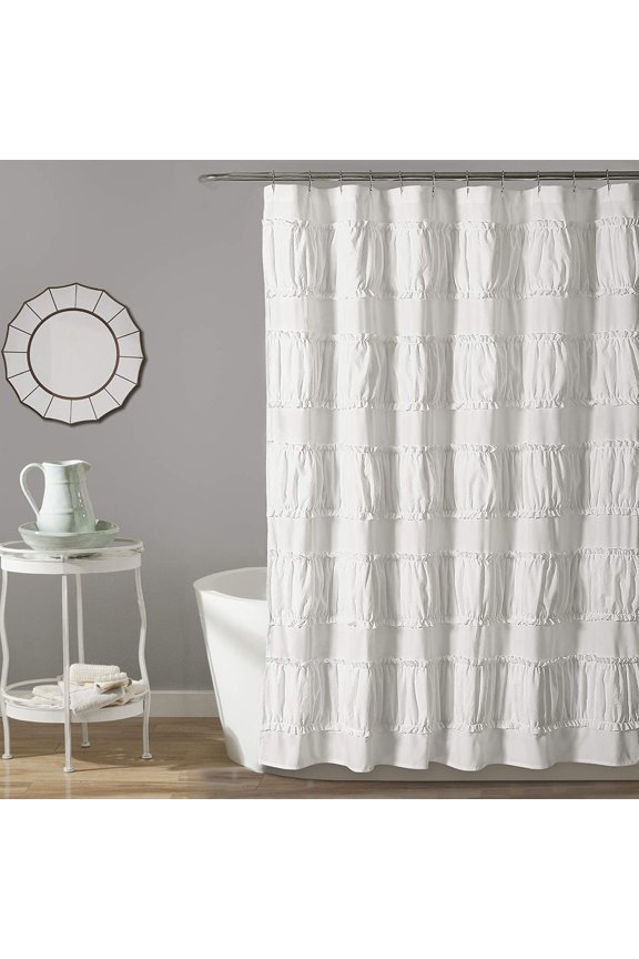 Nova Ruffle , 72" x 72", White