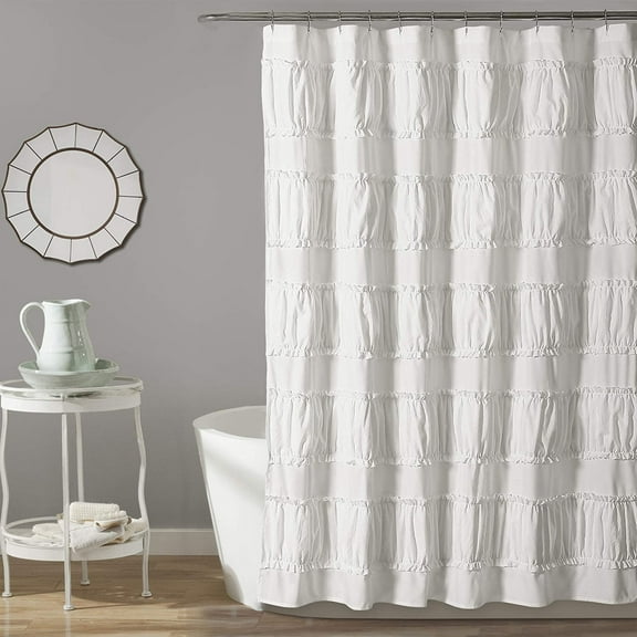 Nova Ruffle , 72" x 72", White