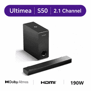 ULTIMEA 2.1 Sound Bars for Smart TV with Dolby Atmos, Soundbar for TV with Subwoofer, Bass Boost, Peak Power 190W, HDMI eARC, Nova S50