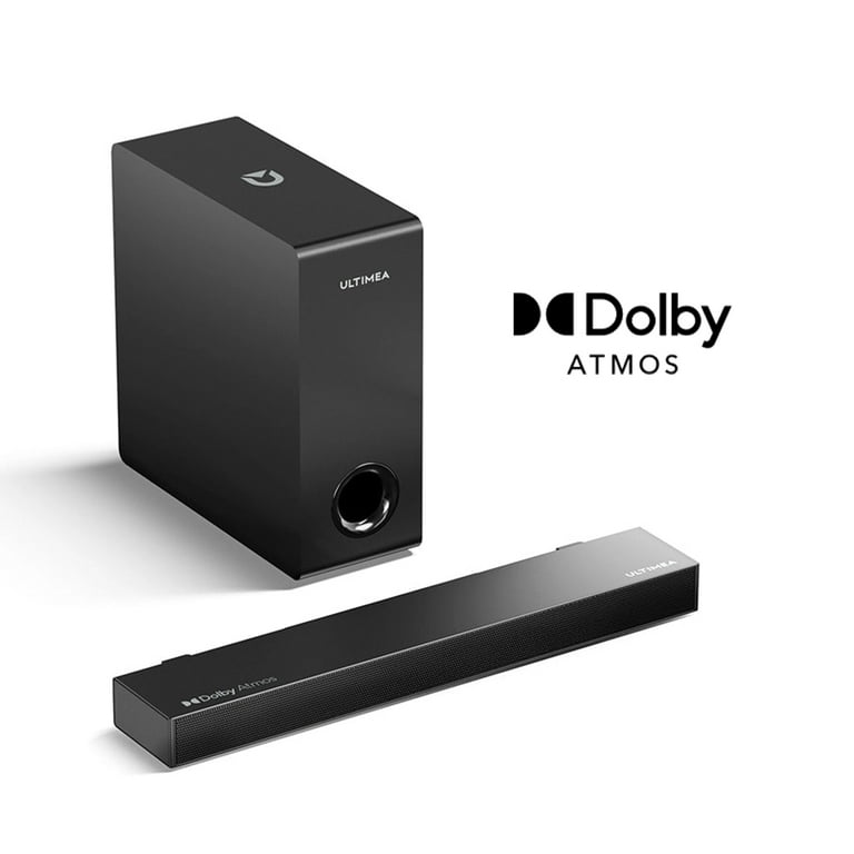 【美品】ULTIMEA Nova S50 サウンドバー サブウーファーリモコン付 ULTIMEA 2.1 Sound Bars for Smart TV with Dolby Atmos, Soundbar for
