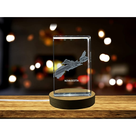 Nova Scotia 3D Engraved Crystal 3D Engraved Crystal Keepsake/Gift/Decor/Collectible/Souvenir