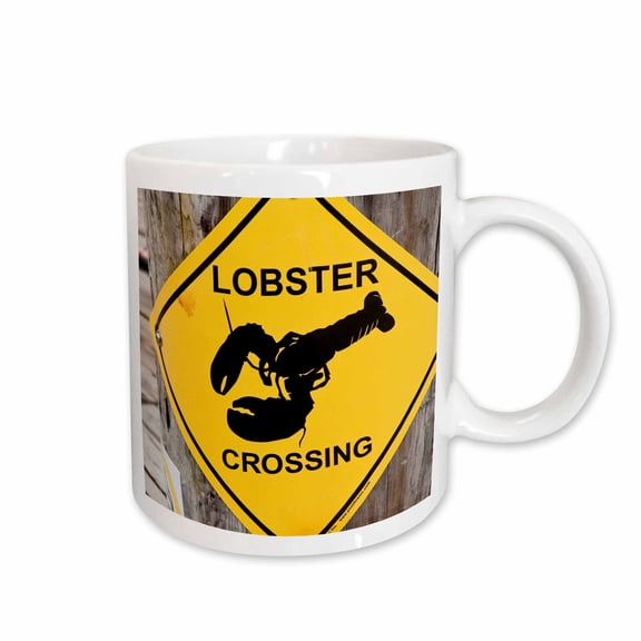 3drose, Nova Scotia, Canada. Lobster Sign Lunenburg.-cn07 Mde0050 - Michael Defreitas, 15oz Mug