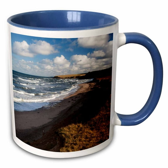 3drose, Nova Scotia, Cape Breton, Cabot Trail, Winter - Cn07 Pwa0140 - Patrick J. Wall, 15oz Two-tone Blue Mug