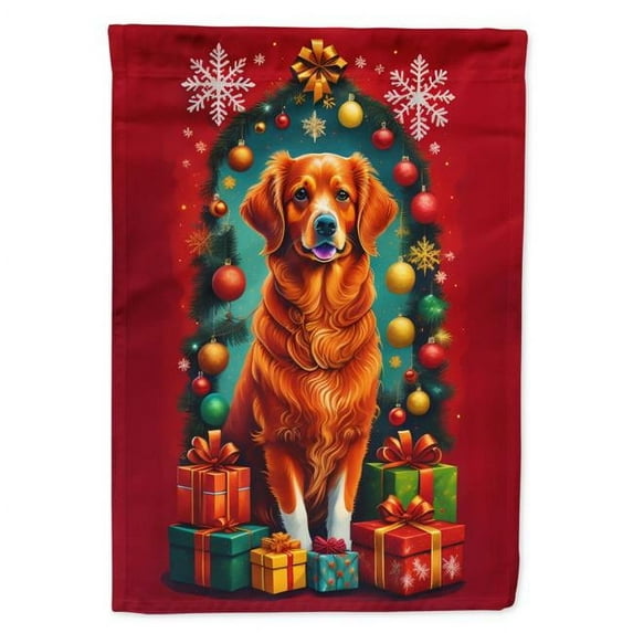 Nova Scotia Duck Toller Holiday Christmas House Flag 28 in x 40 in