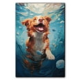 thumbnail image 1 of Nova Scotia Duck Tolling Retriever Canvas Wall Art Framed Great Wave Oil Painting Stretched and Framed Artsy Romantic Wall Paintings Girlfriend gift for Living Room Bedroom Bathroom Office Wall Décor, 1 of 4