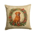thumbnail image 1 of Nova Scotia Duck Tolling Retriever Christmas Flowers Throw Pillow 18 in x 18 in, 1 of 5