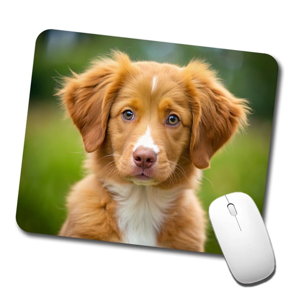 Nova Scotia Duck Tolling Retriever Dog Puppy Photo Mouse Pad Low Profile Gaming Mat
