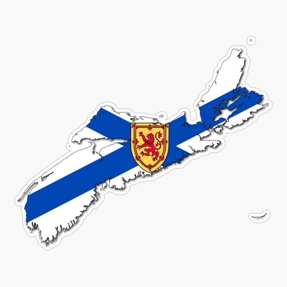 Nova Scotia Flag Map Travel Design Sticker