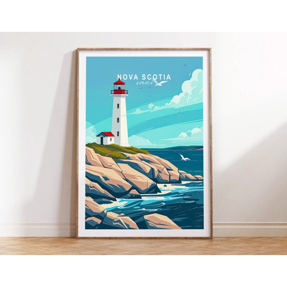 Nova Scotia Halifax Castle Canada Birthday Wall Art, Unframed Canvas Size 12x18