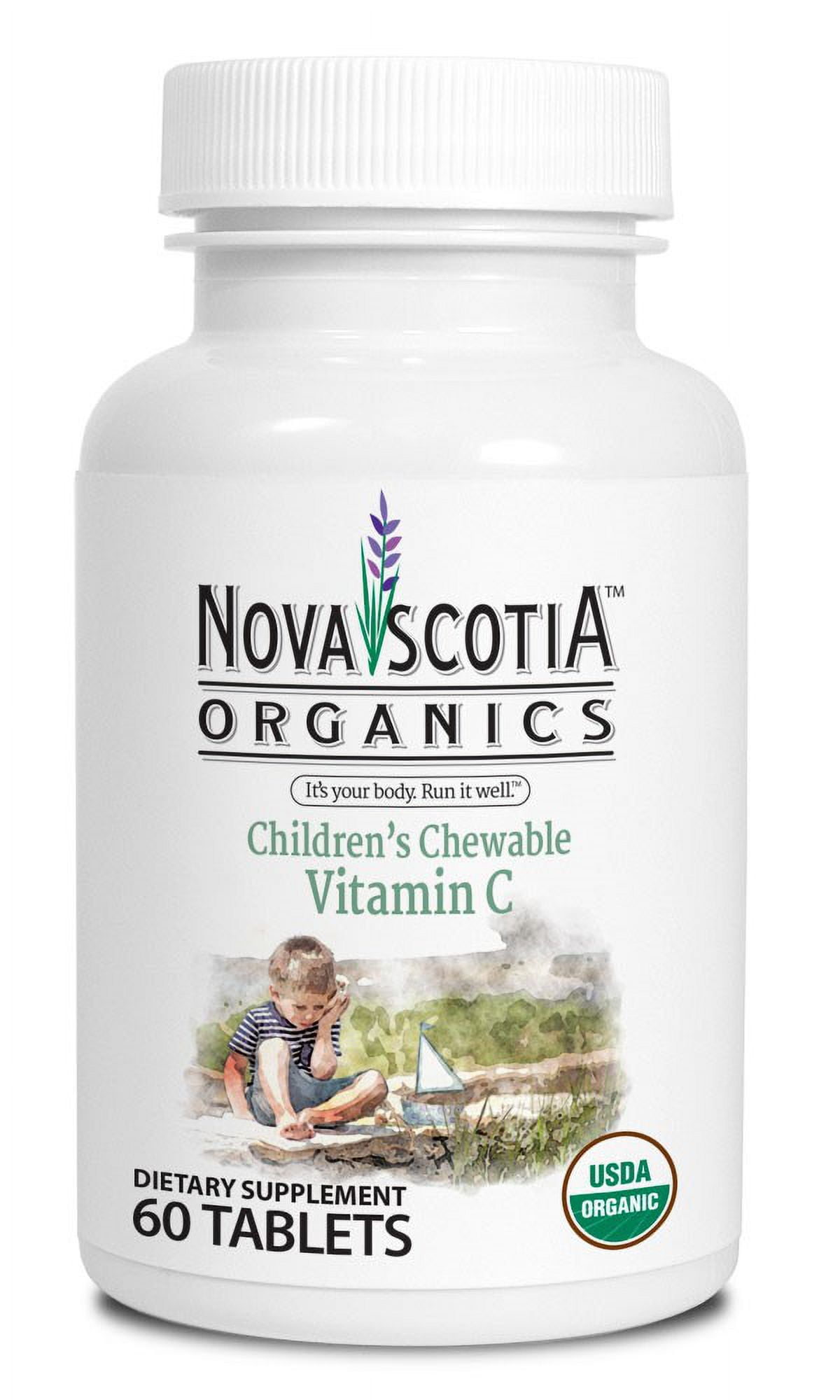 Nova Scotia Organics Children's Chewable Vitamin C Tablets, 60 Ct