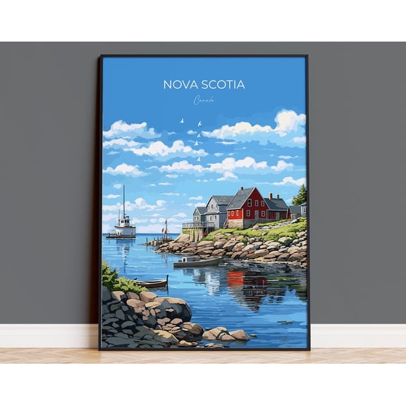 Nova Scotia Print, Travel Poster of Nova Scotia, Nova Scotia Gift, Canada Art Gift, Travel Gift, 12x18 UNFRAMED