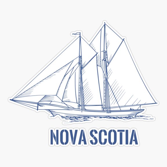 Nova Scotia Schooner Nautical Sticker