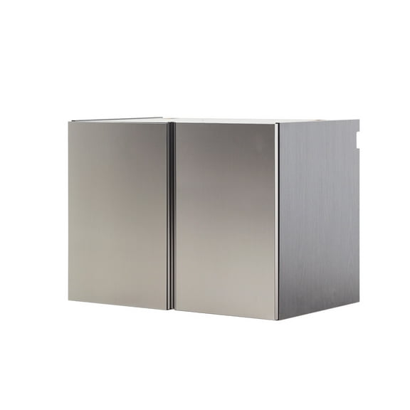 Nova Series Wood Base Door Wall Mounted Garage Cabinet in Metallic Gray